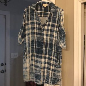 Super cute comfortable washed cotton denim dress